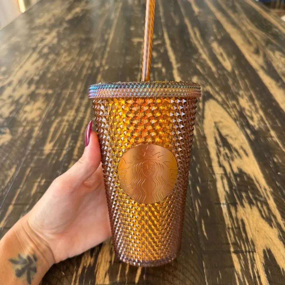 Starbucks - Iridescent Copper Studded Tumbler with Straw – 16 oz